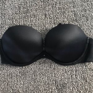 Victoria’s Secret strapless black bra